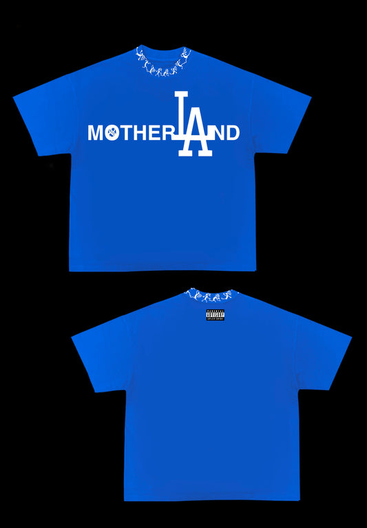 "MOTHERLAND" DODGER BLUE TEE