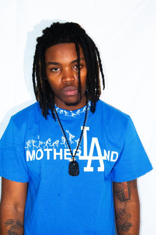 "MOTHERLAND" DODGER BLUE TEE